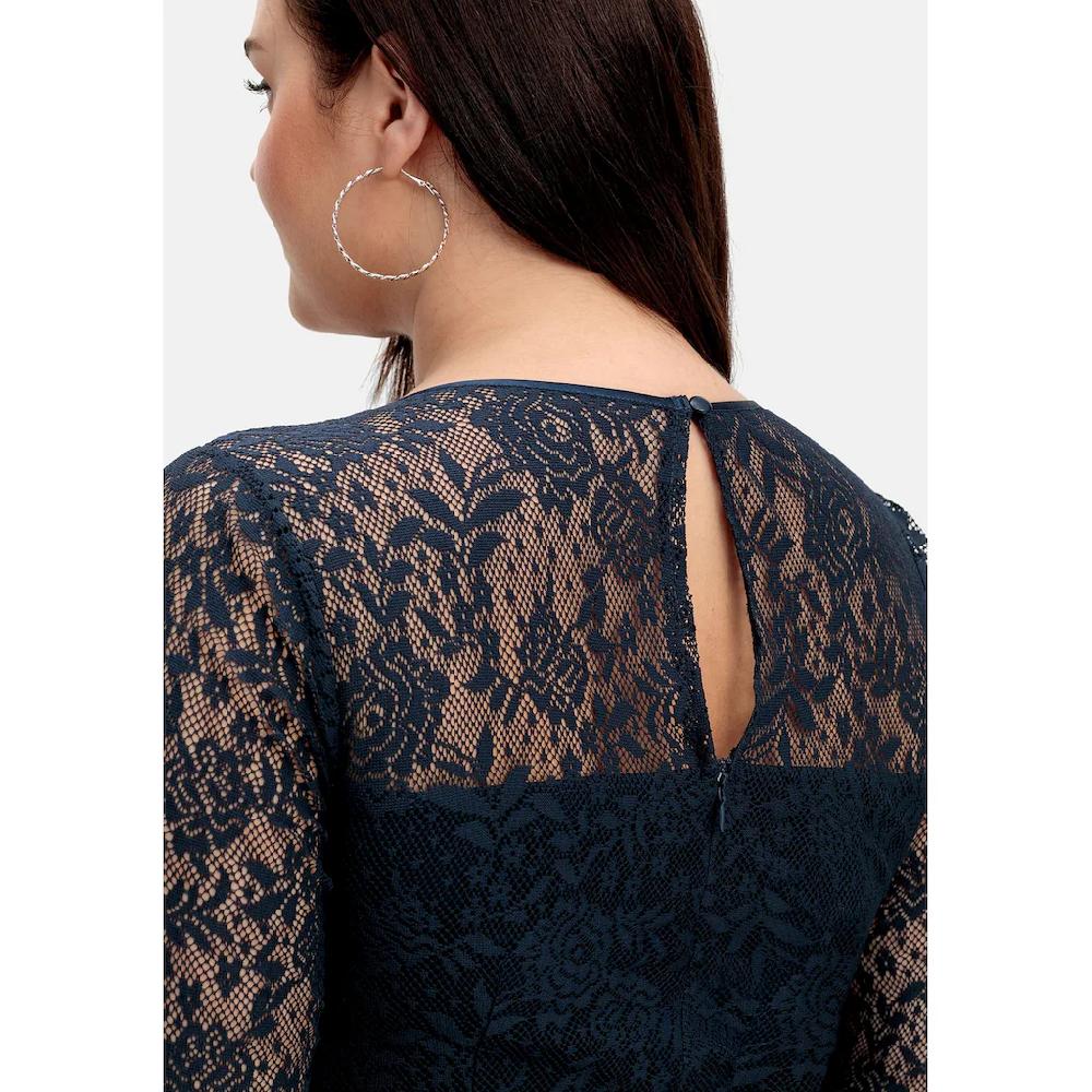Sheego Cocktailkleid »Große Größen« Aus Floraler Spitze Blickdicht Gefüttert