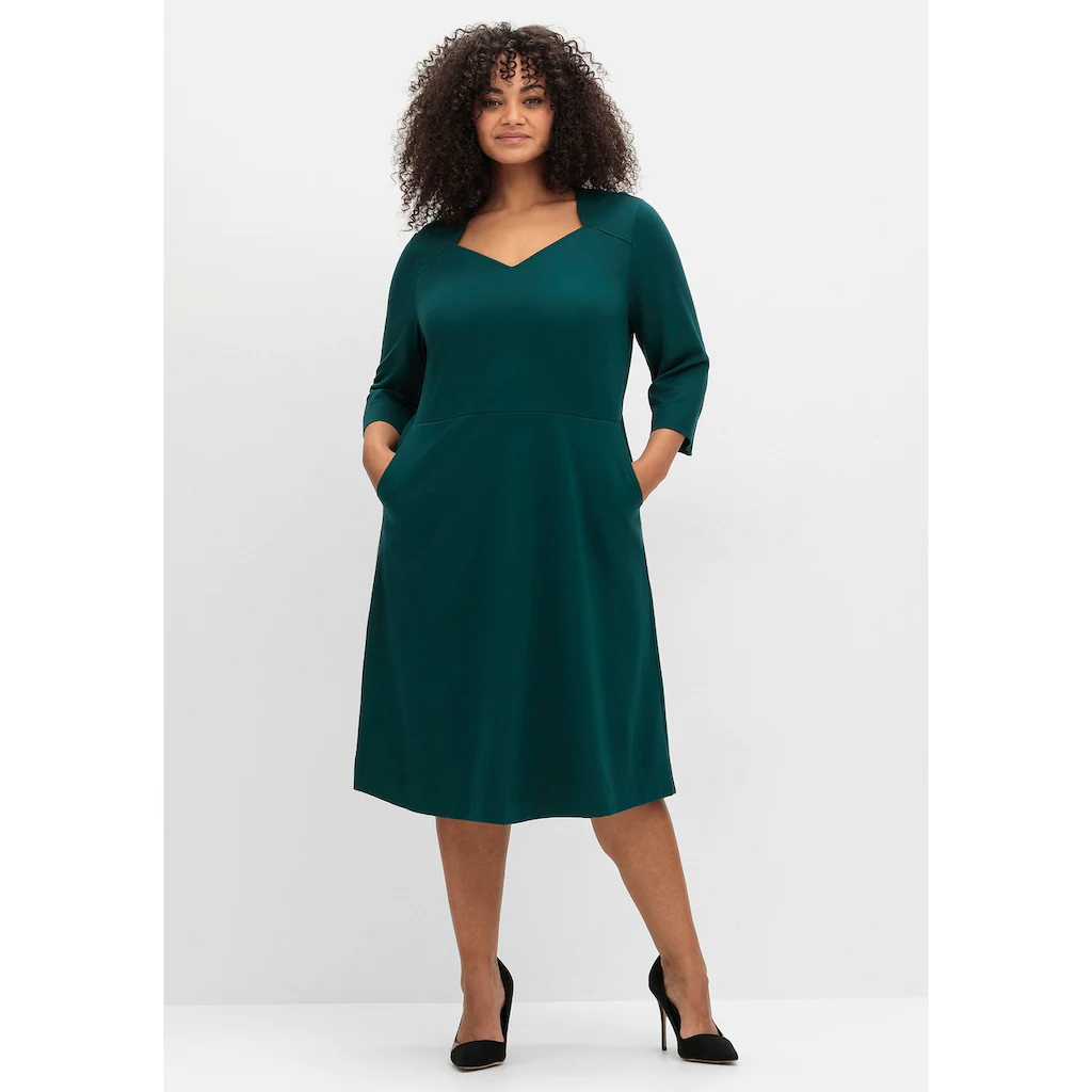 Sheego Etuikleid »Große Größen« aus elastischer Punto-di-Roma-Qualität