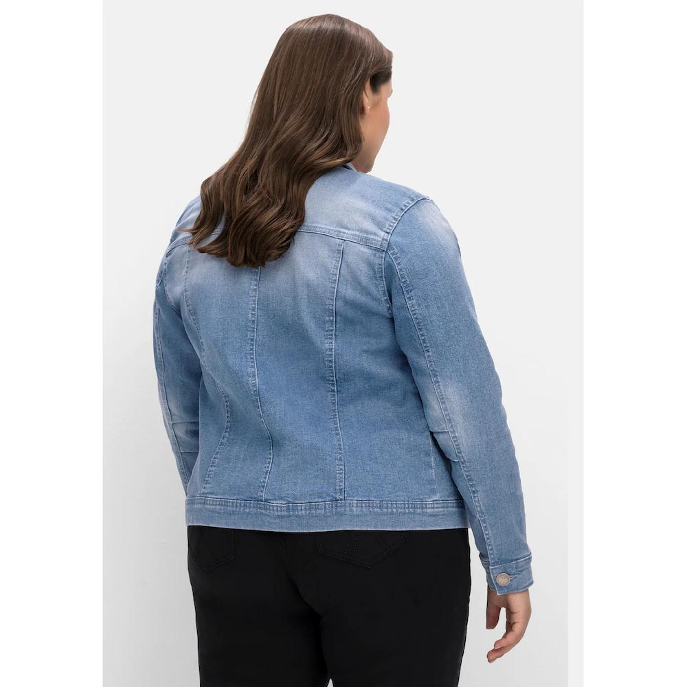 Sheego Jeansjacke »Große Größen« Ohne Kapuze In Modisch Kurzer Form