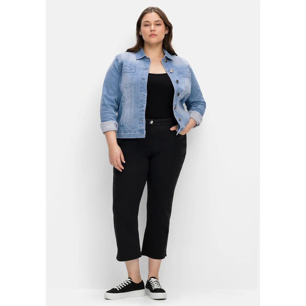 Sheego Jeansjacke »Große Größen« Ohne Kapuze In Modisch Kurzer Form