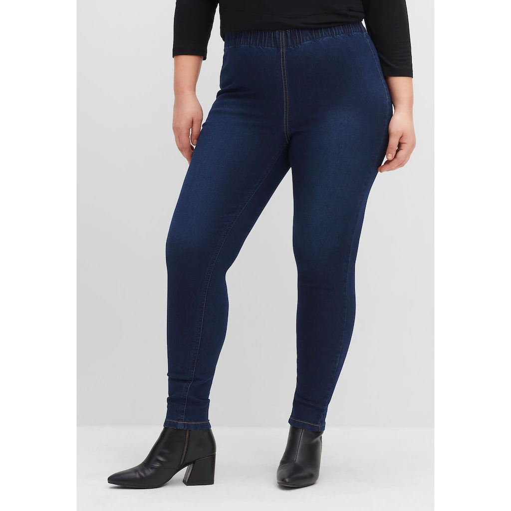 Sheego Jeansjeggings »Große Größen« Im Doppelpack Mit Kontrastnähten