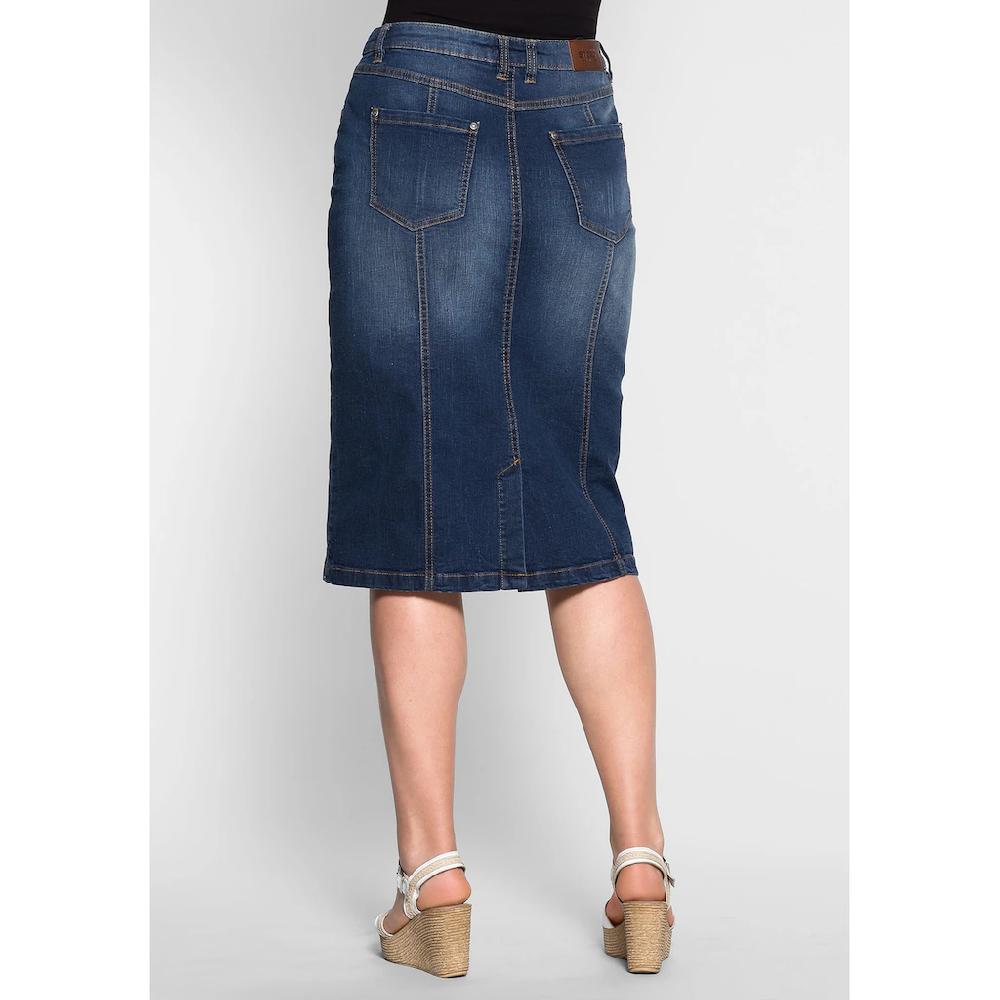 Sheego Jeansrock »Große Größen« Used Effekte Jedes Teil Ein Unikat