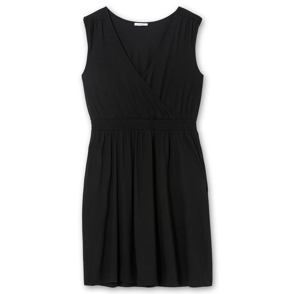 Sheego Jerseykleid »Große Größen« In Wickeloptik Mit Gesmokten Details
