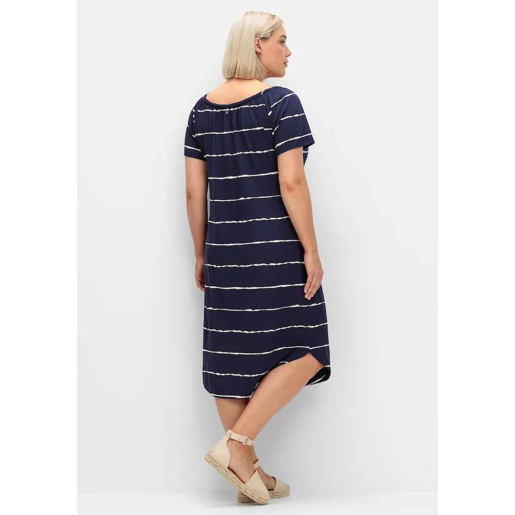 Sheego Jerseykleid »Große Größen« Mit Carmenausschnitt Und Rundem Saum
