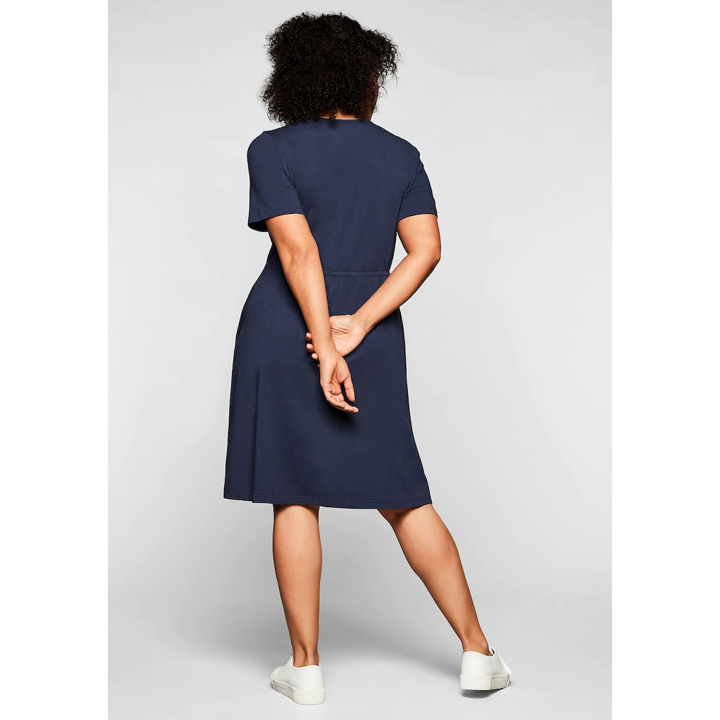Sheego Jerseykleid »Große Größen« Mit Cut-out Am Ausschnitt