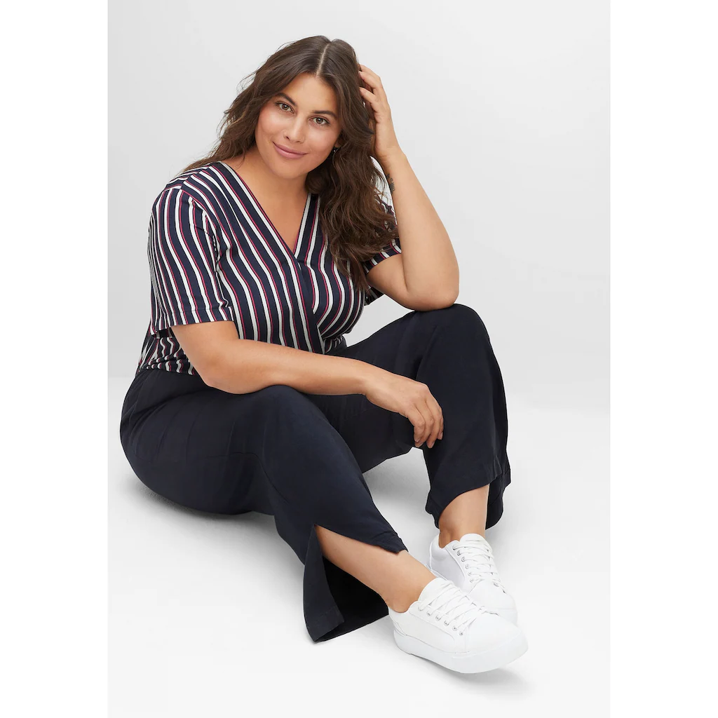 Sheego Jumpsuit »Große Größen« Aus Fließender Viskose