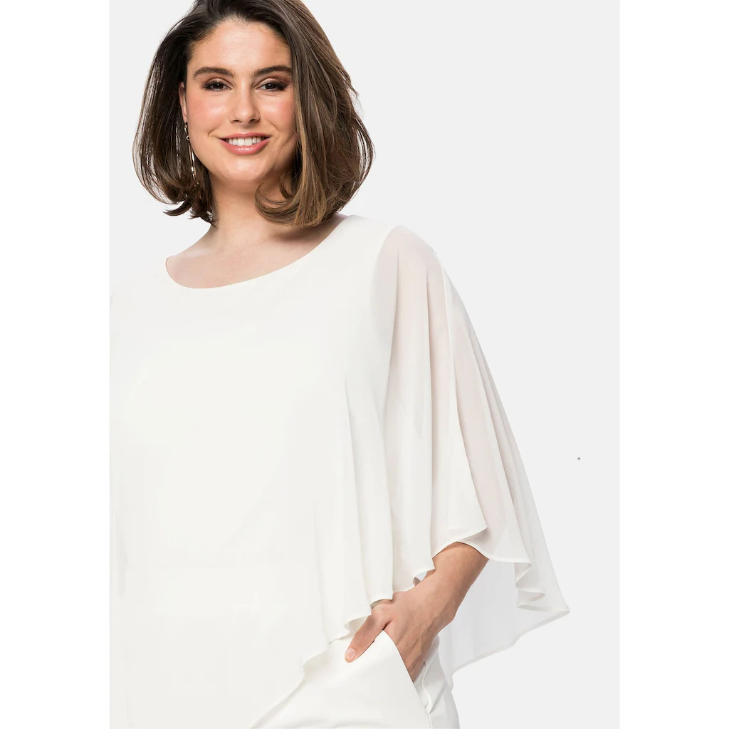 Sheego Jumpsuit »Große Größen« Im Lagenlook Mit Fledermausärmeln