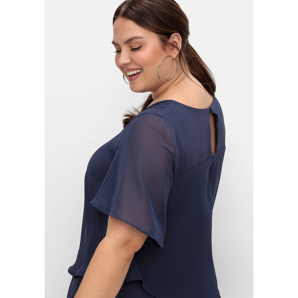 Sheego Jumpsuit »Große Größen« Im Lagenlook Mit Weitem Bein