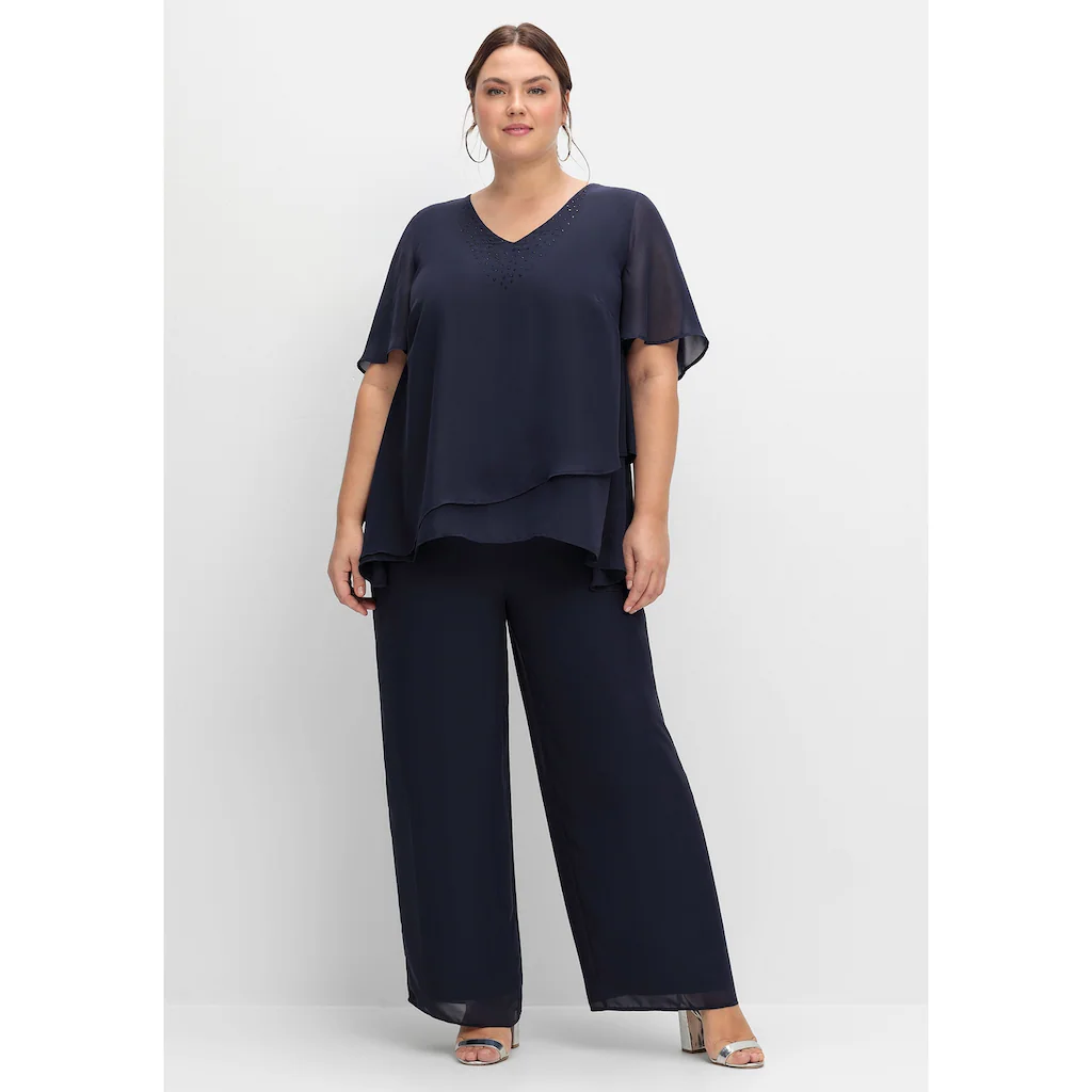 Sheego Jumpsuit »Große Größen« im Lagenlook mit weitem Bein