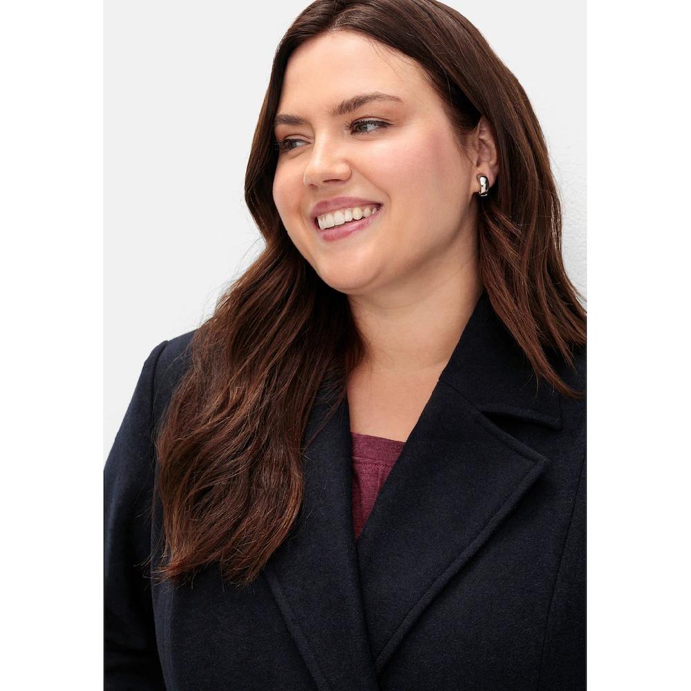 Sheego Kurzjacke »Große Größen« Ohne Kapuze In Caban-Form Mit Wollanteil