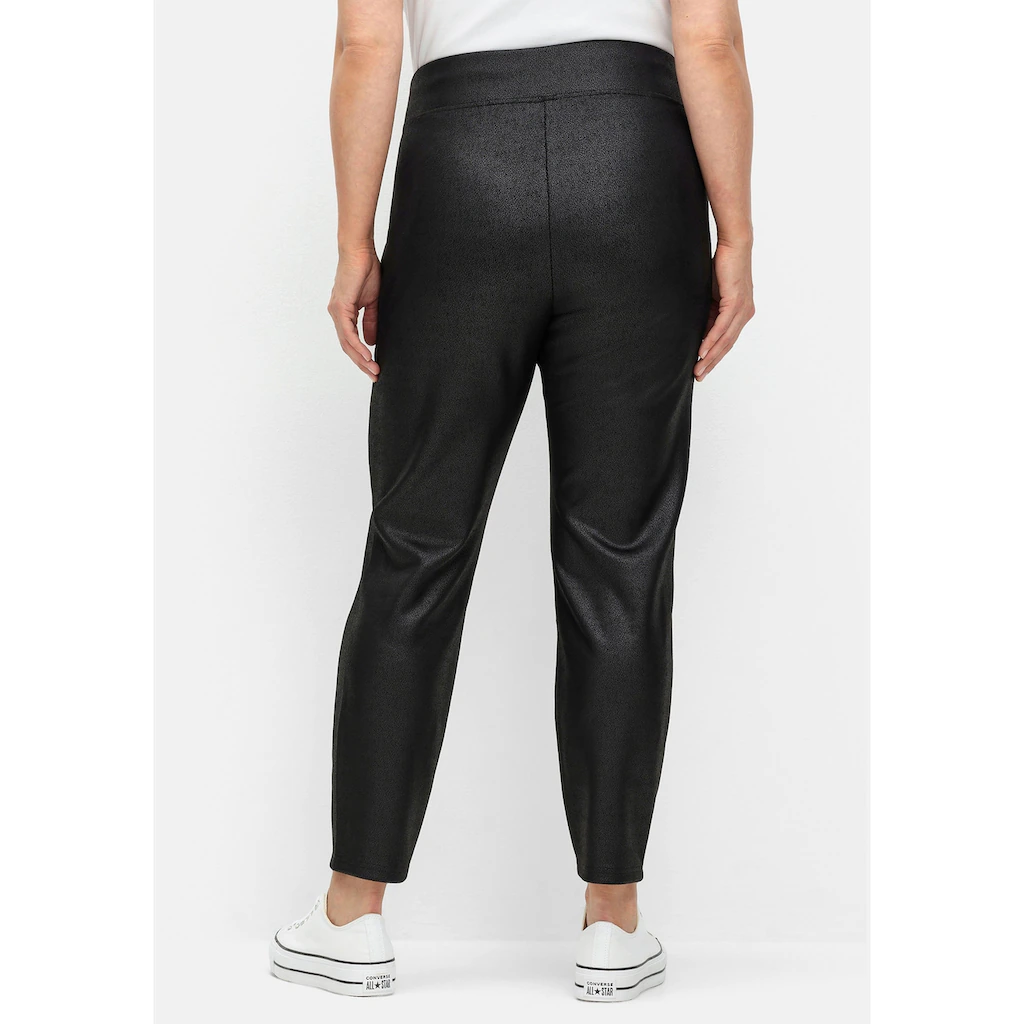 Sheego Leggings »Große Größen« Aus Leicht Glänzendem Lederimitat