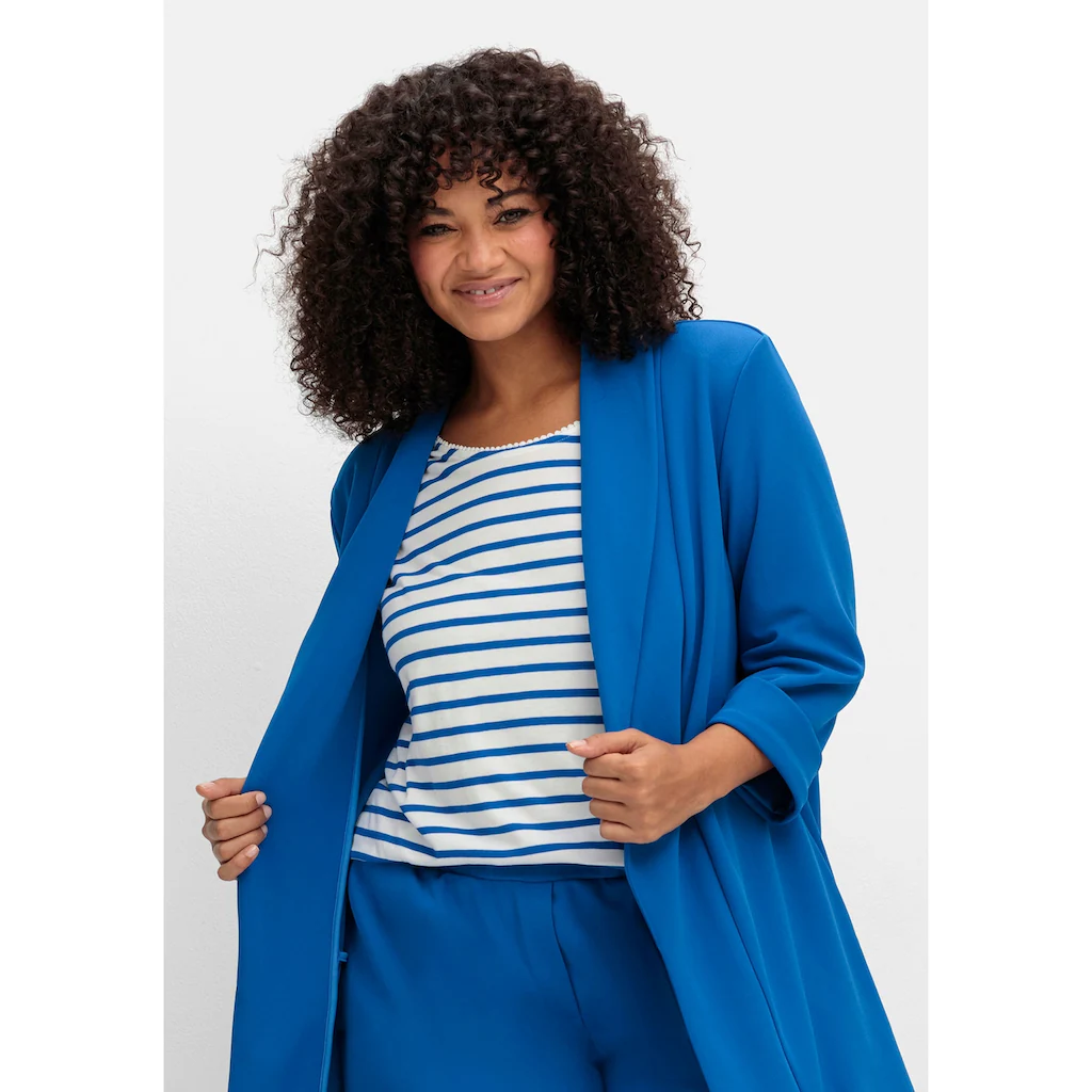 Sheego Longblazer »Große Größen« Mit Schalkragen Und 3/4-Ärmeln