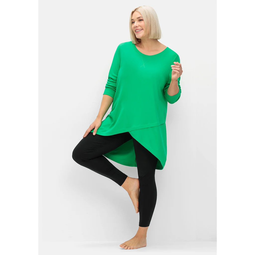 Sheego Longshirt »Große Größen« In Wickeloptik In Leichter A-Linie