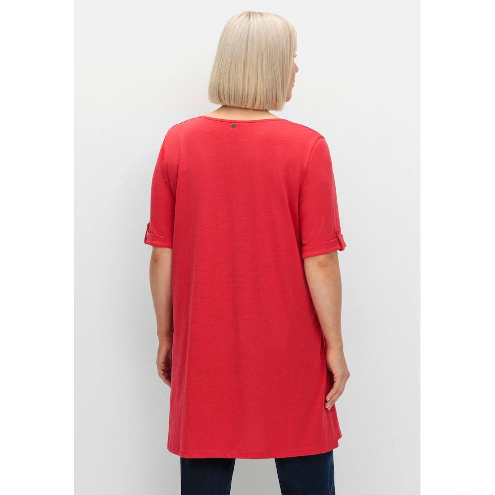Sheego Longshirt »Große Größen« Mit Geschlitztem Ausschnitt