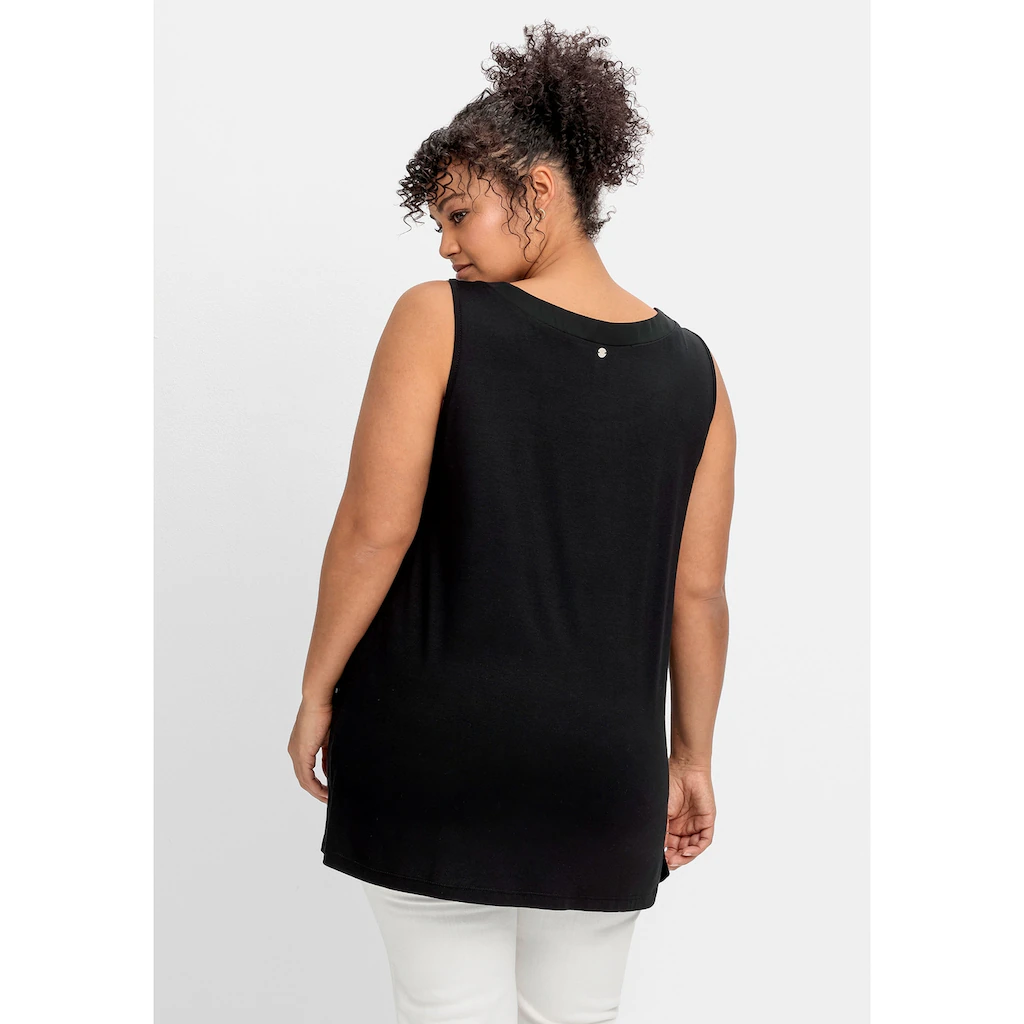 Sheego Longtop »Große Größen« Mit Chiffon Und Blickdichtem Jersey