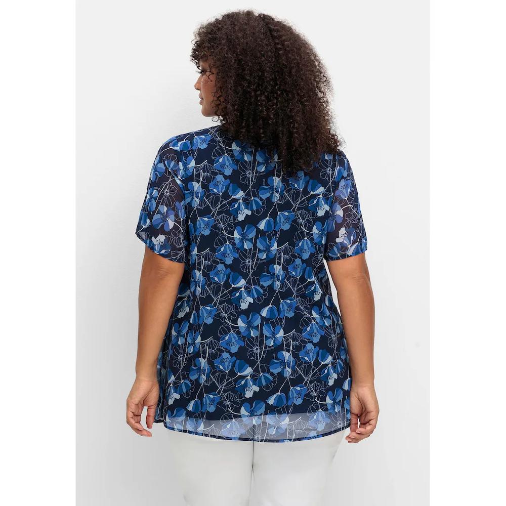 Sheego Longtunika »Große Größen« Im Lagenlook Mit Blütenprint