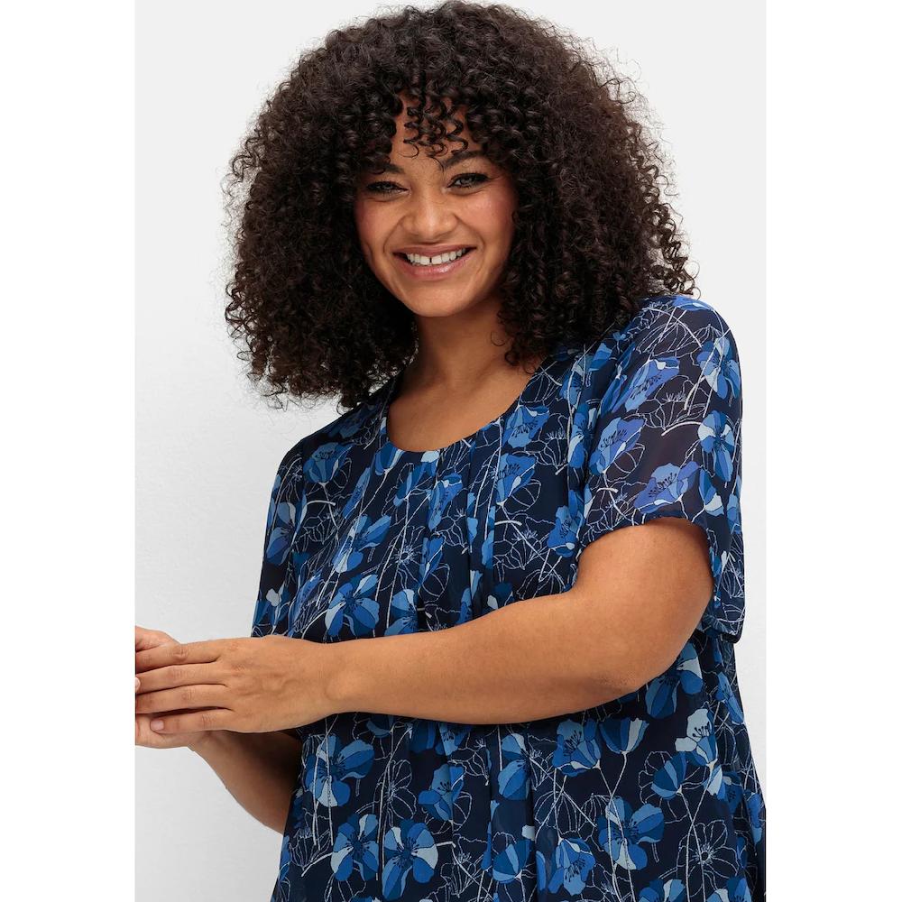 Sheego Longtunika »Große Größen« Im Lagenlook Mit Blütenprint