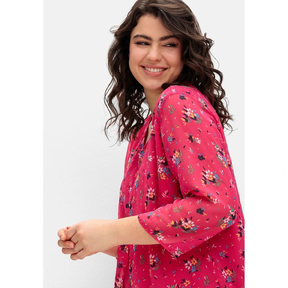 Sheego Longtunika »Große Größen« Im Lagenlook Mit Blumenprint