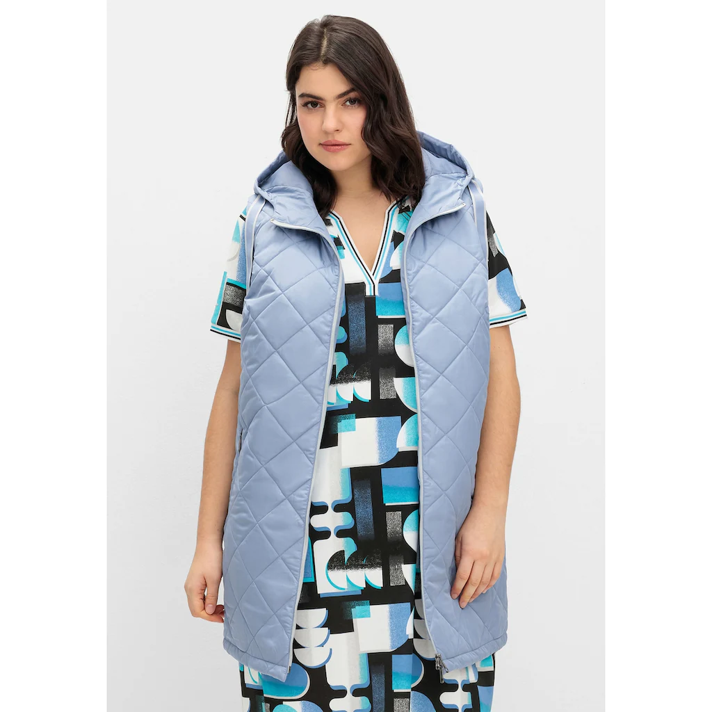 Sheego Longweste »Große Größen« mit Kapuze und Kontrastdetails