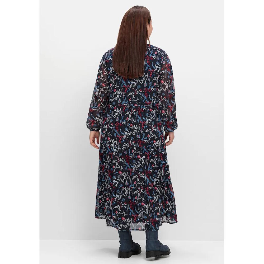 Sheego Maxikleid »Große Größen« Aus Chiffon Mit Blickdichtem Futter