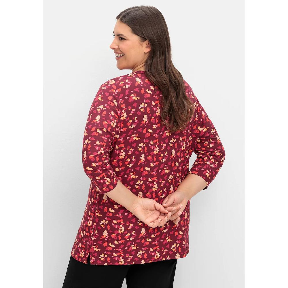 Sheego Rundhalsshirt »Große Größen« Mit Blumendruck Aus Viskosejersey