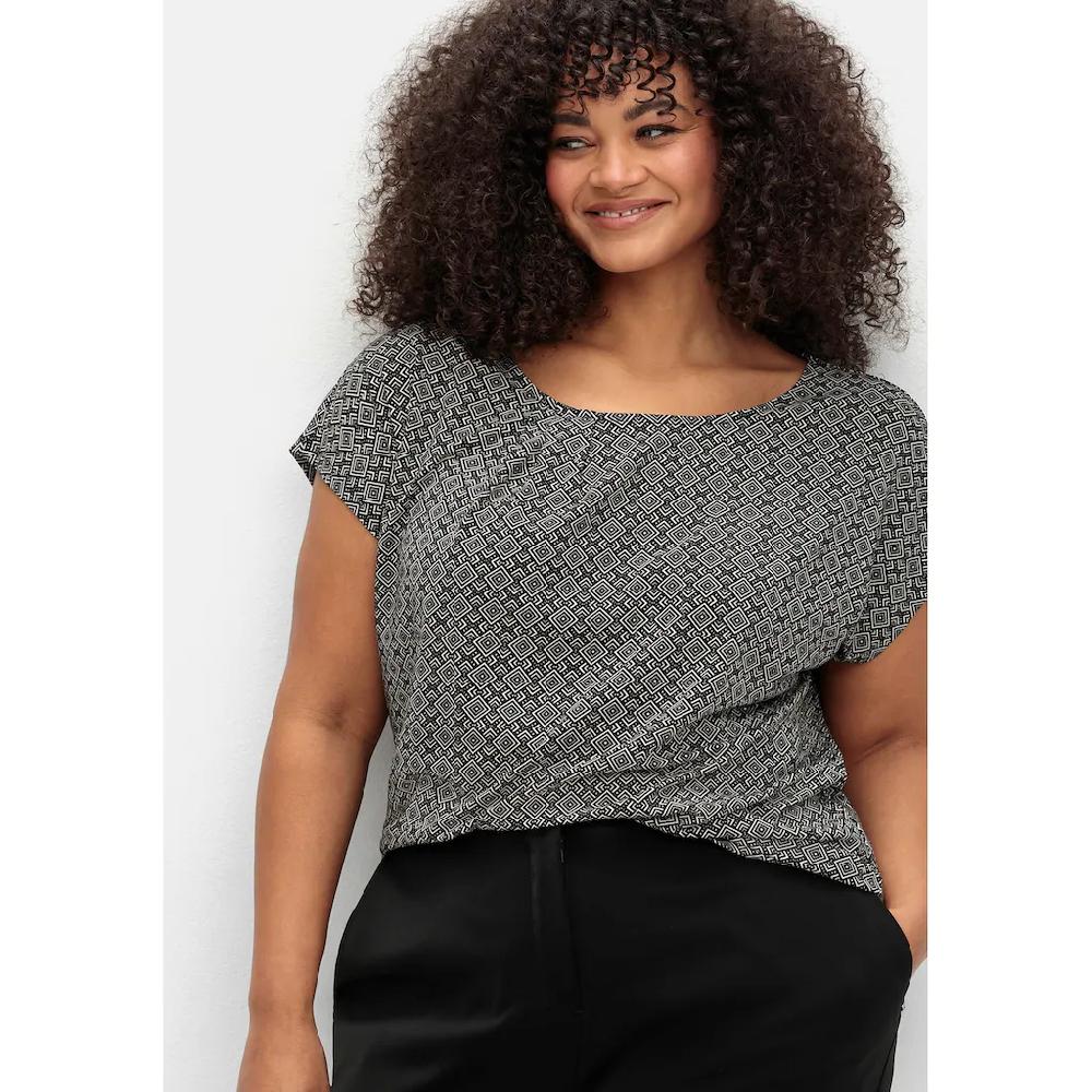 Sheego Rundhalsshirt »Große Größen« Mit Grafischem Minimalprint