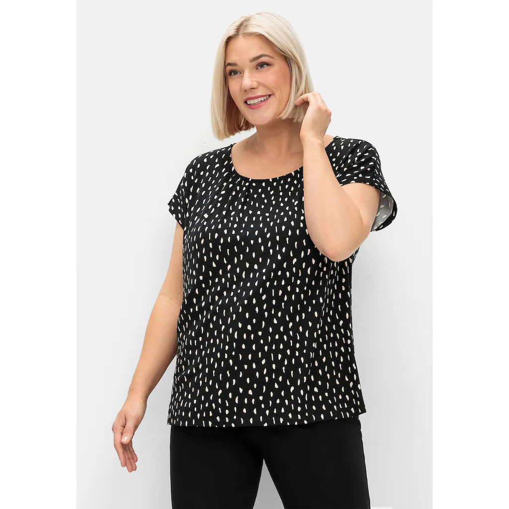 Sheego Rundhalsshirt »Große Größen« mit Minimal-Alloverdruck