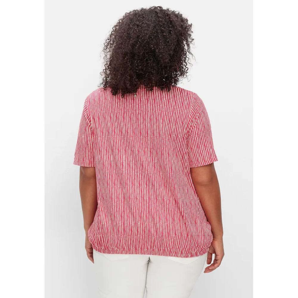 Sheego Rundhalsshirt »Große Größen« Mit Minimal-Druck Und Gummizugbund