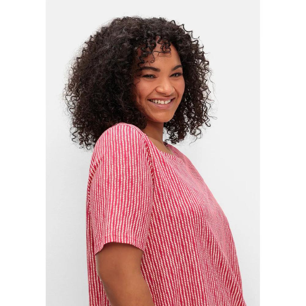 Sheego Rundhalsshirt »Große Größen« Mit Minimal-Druck Und Gummizugbund