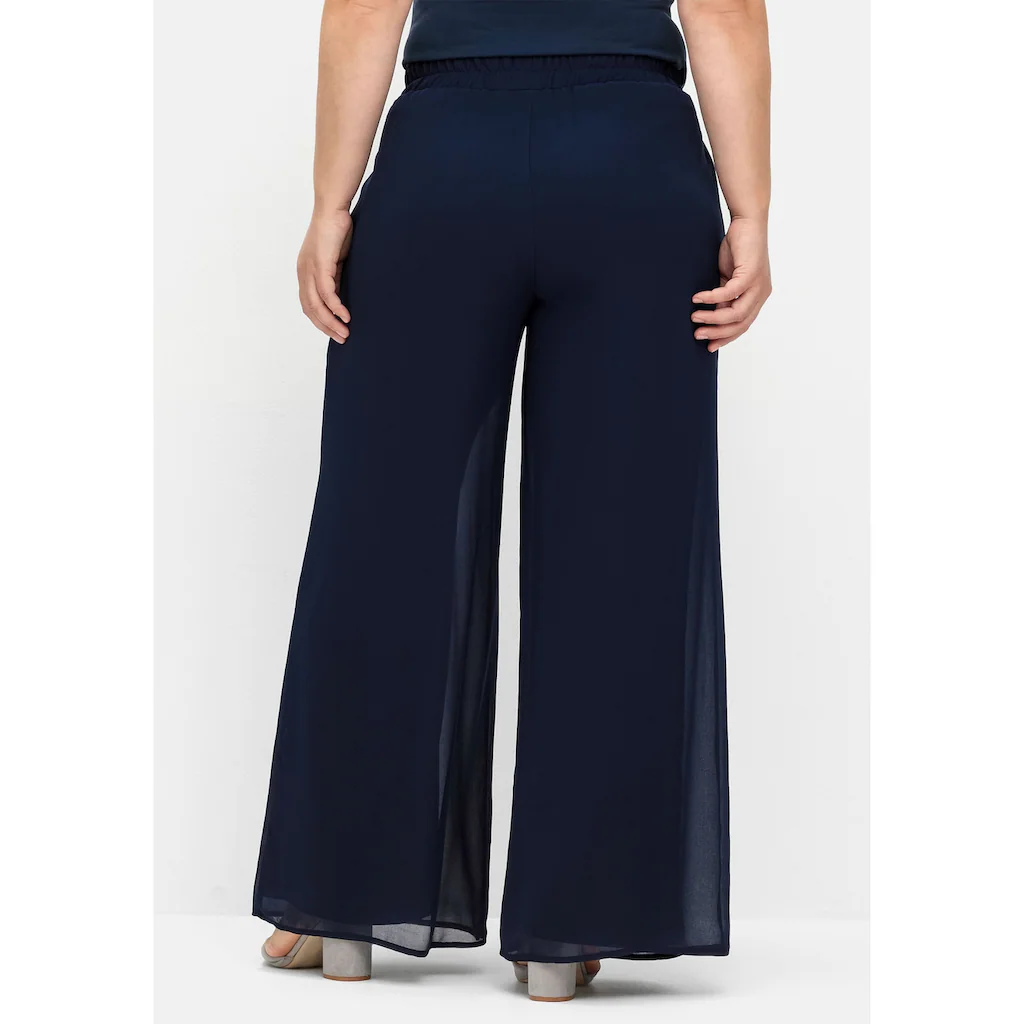 Sheego Schlupfhose »Große Größen« Mit Chiffon Im Lagenlook Gefüttert