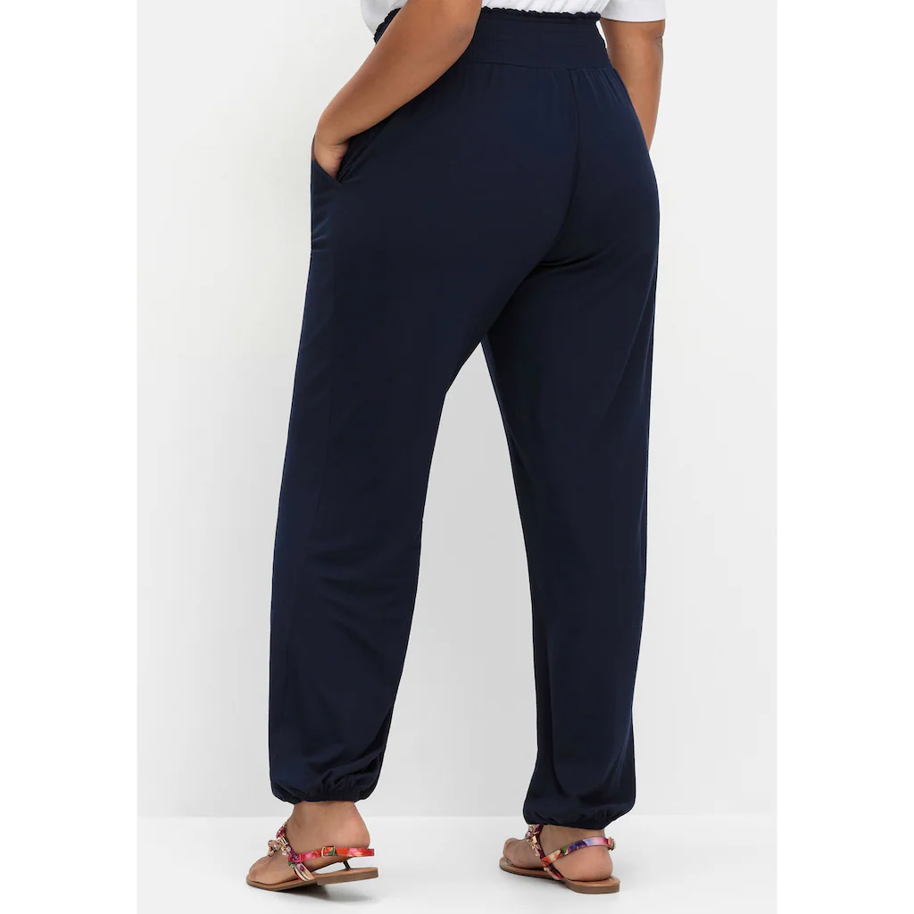 Sheego Schlupfhose »Große Größen« Mit Smokbund Und Gummibündchen