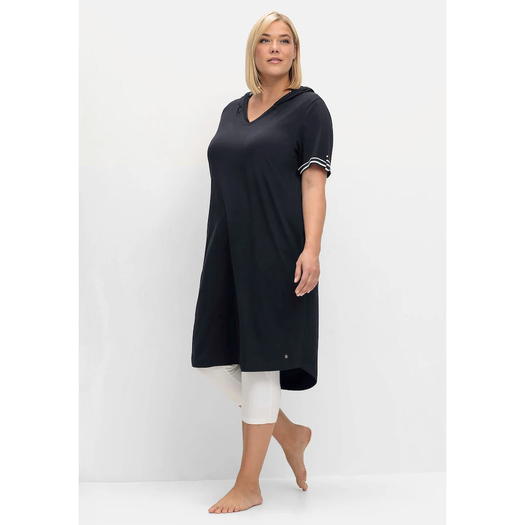 Sheego Shirtkleid »Große Größen« Mit Kontrastdetails Und Längerem Rücken