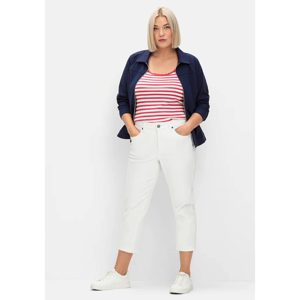 Sheego Stretch-Jeans »Große Größen« mit Kontrasttape innen am Saum