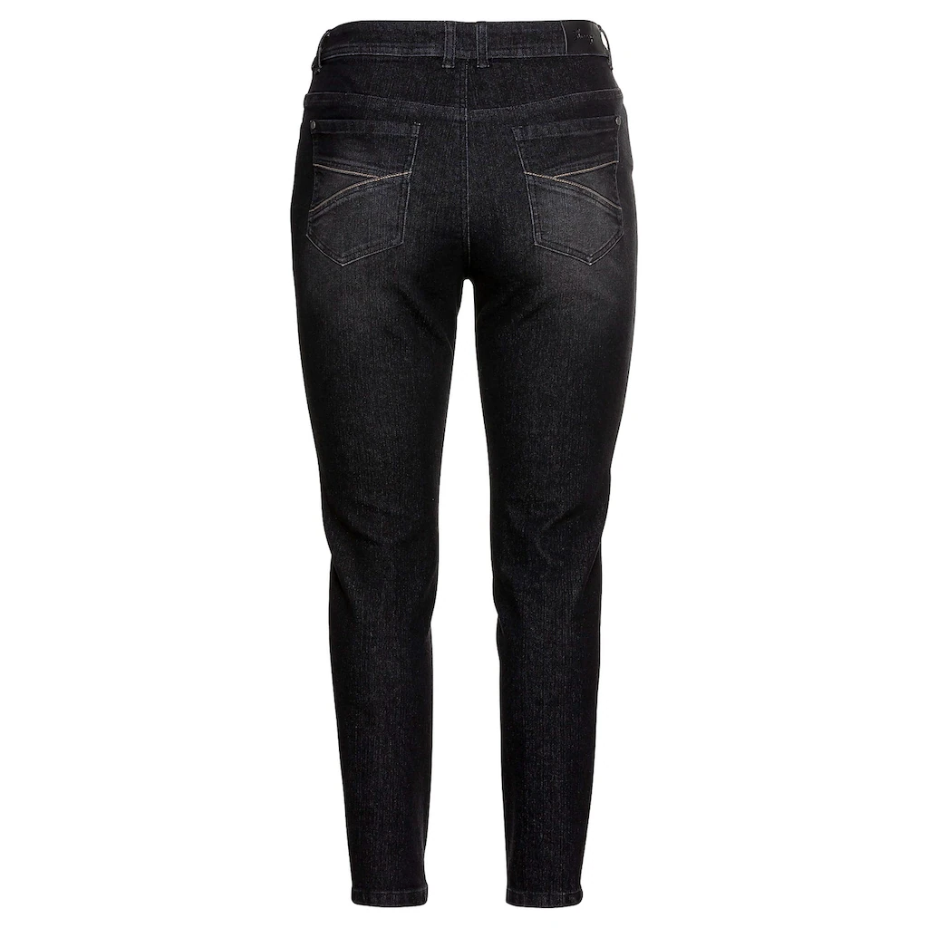 Sheego Stretch-Jeans »Große Größen« Skinny Mit Vorverlegter Teilungsnaht
