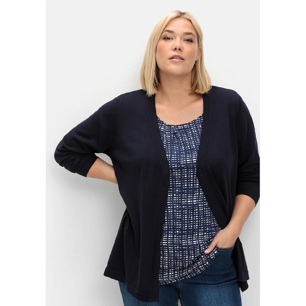 Sheego Strickjacke »Große Größen« Aus Feinem Viskosemix