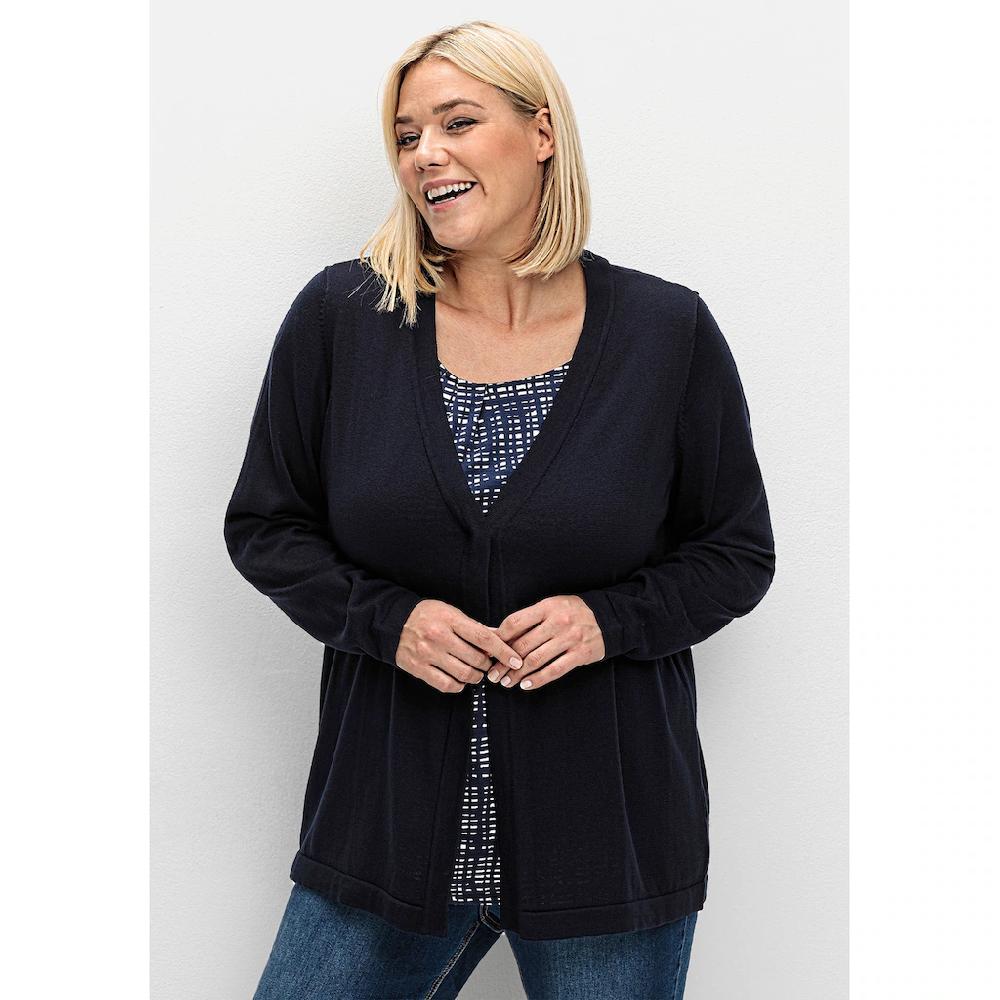 Sheego Strickjacke »Große Größen« aus feinem Viskosemix