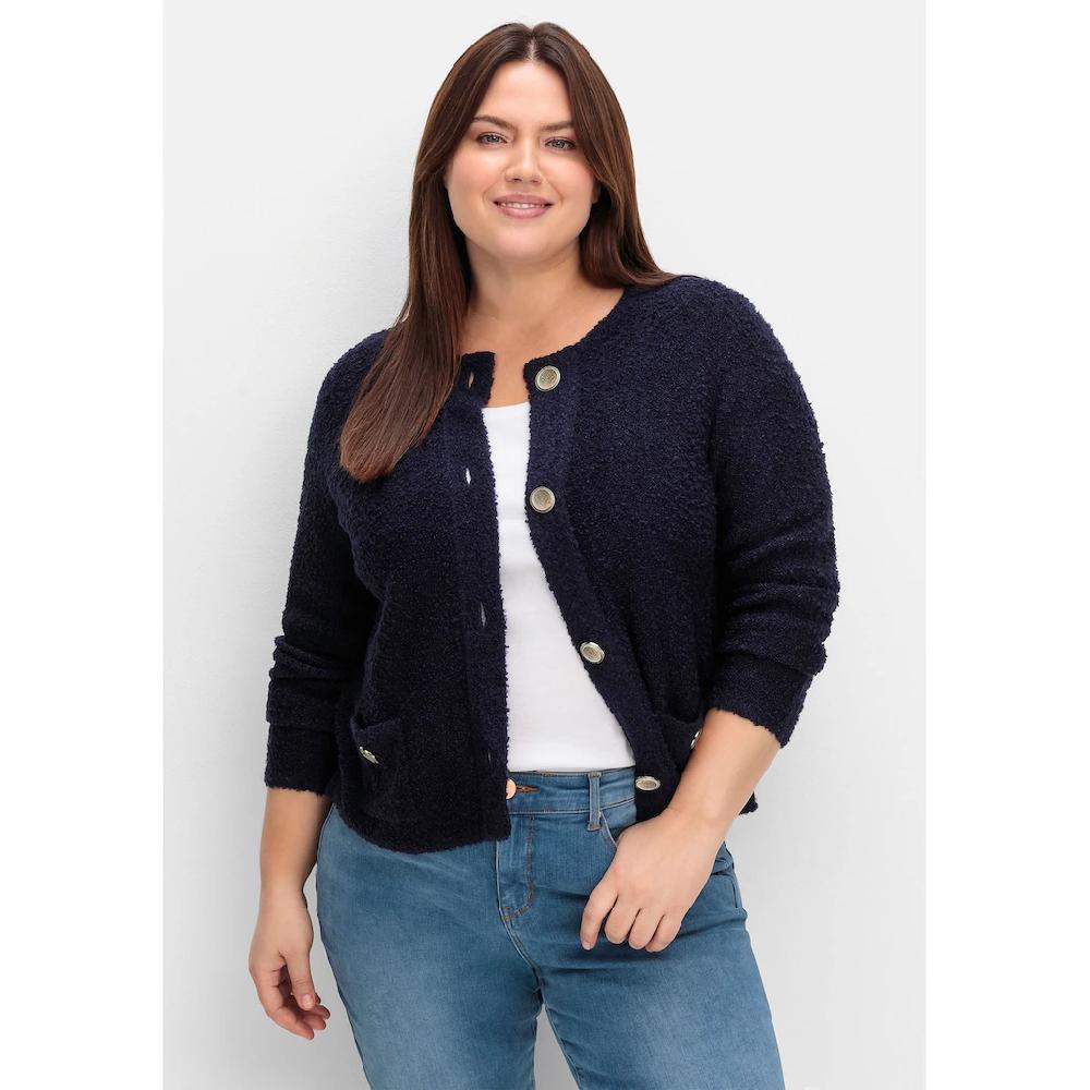 Sheego Strickjacke »Große Größen« aus weichem Bouclé