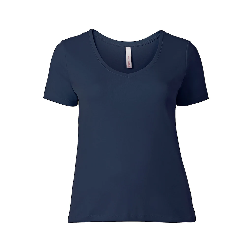Sheego T-Shirt »Große Größen« Aus Fein Gerippter Qualität