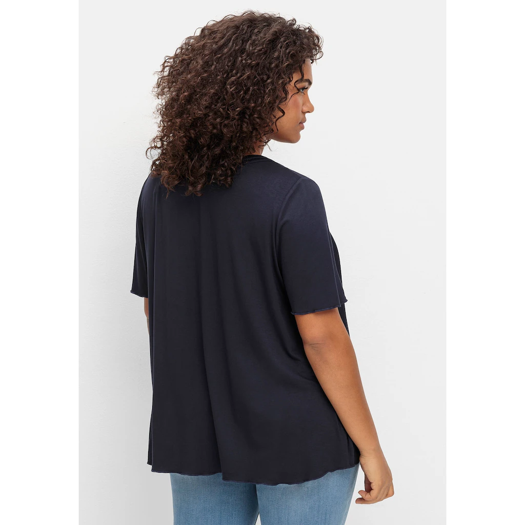 Sheego T-Shirt »Große Größen« In A-Linie Mit Dekorativer Blende