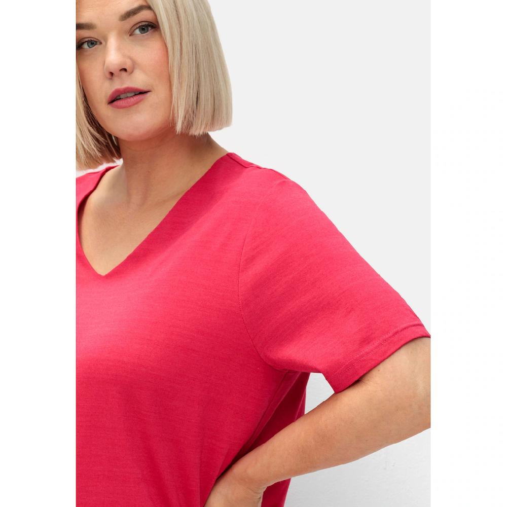 Sheego T-Shirt »Große Größen« Mit Doppellagigem Vorderteil
