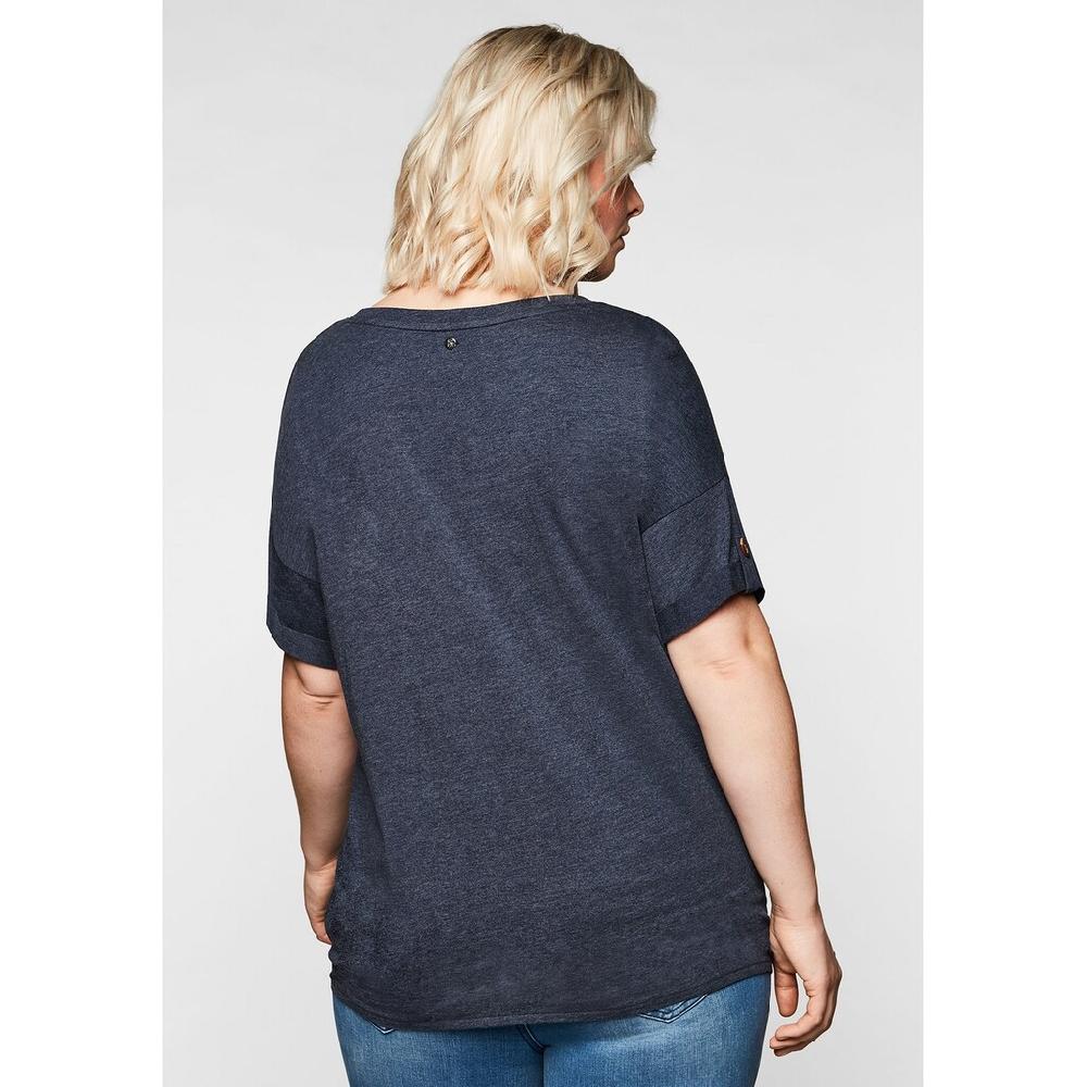 Sheego T-Shirt »Große Größen« Mit Ziernaht Und Knotendetail Am Saum