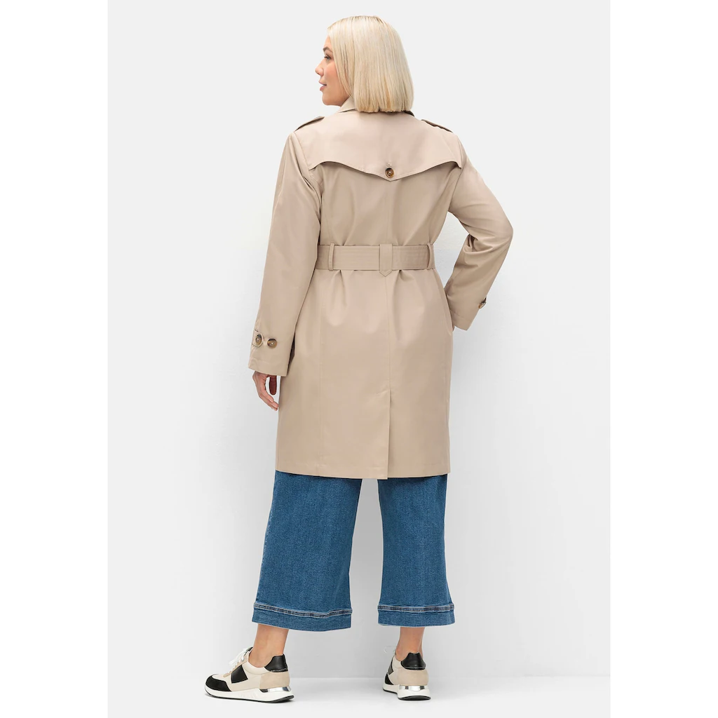 Sheego Trenchcoat »Große Größen« In Wasserabweisender Qualität