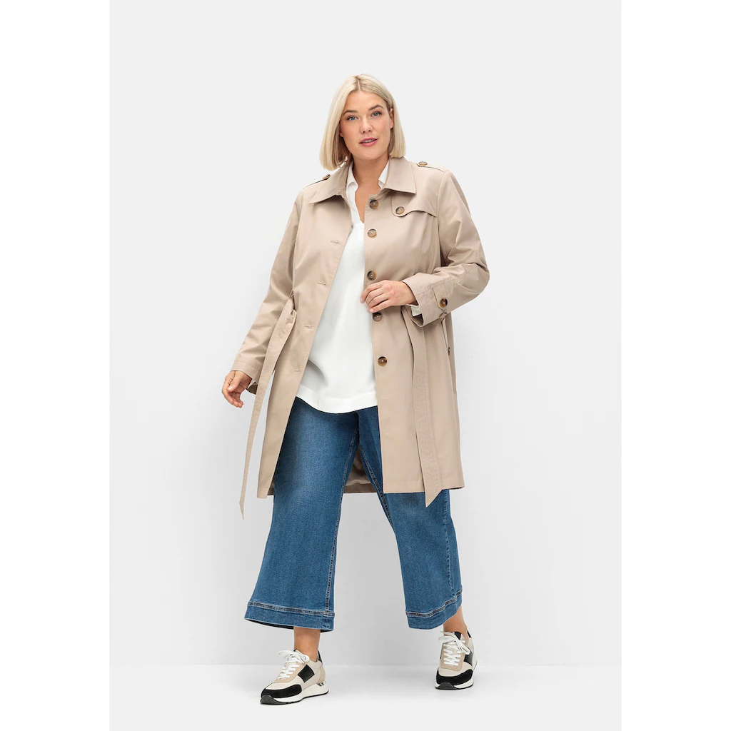 Sheego Trenchcoat »Große Größen« in wasserabweisender Qualität
