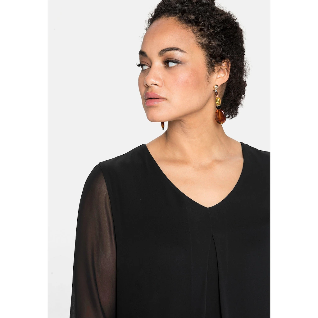 Sheego Tunika »Große Größen« Im Lagenlook Mit Chiffon