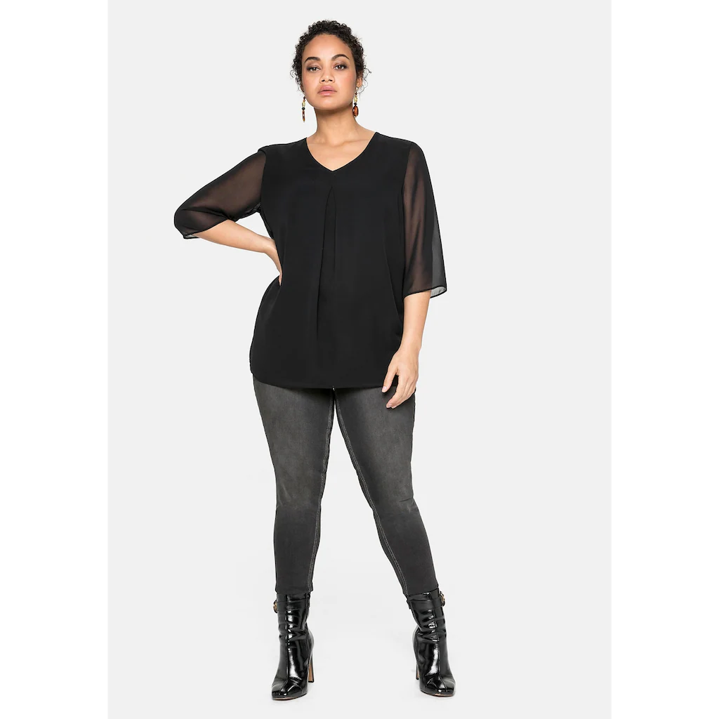 Sheego Tunika »Große Größen« Im Lagenlook Mit Chiffon