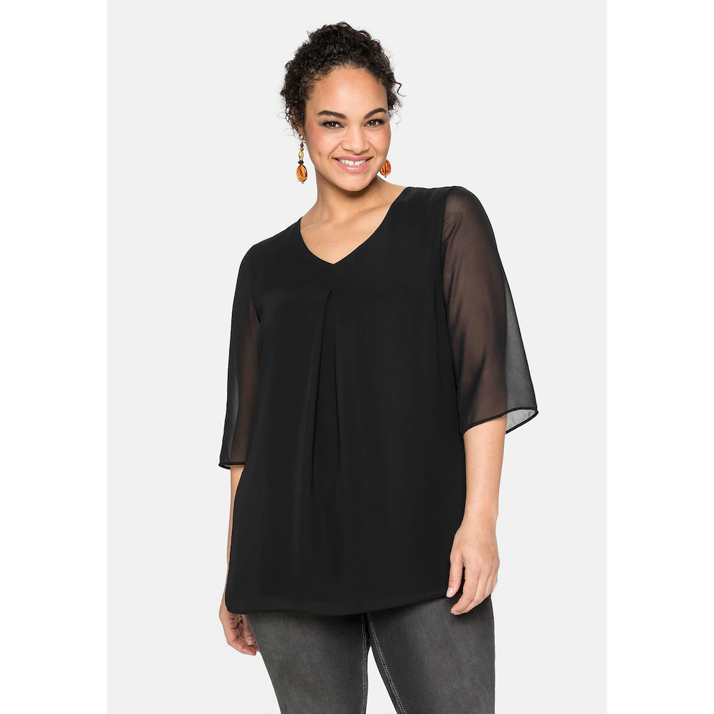 Sheego Tunika »Große Größen« im Lagenlook mit Chiffon