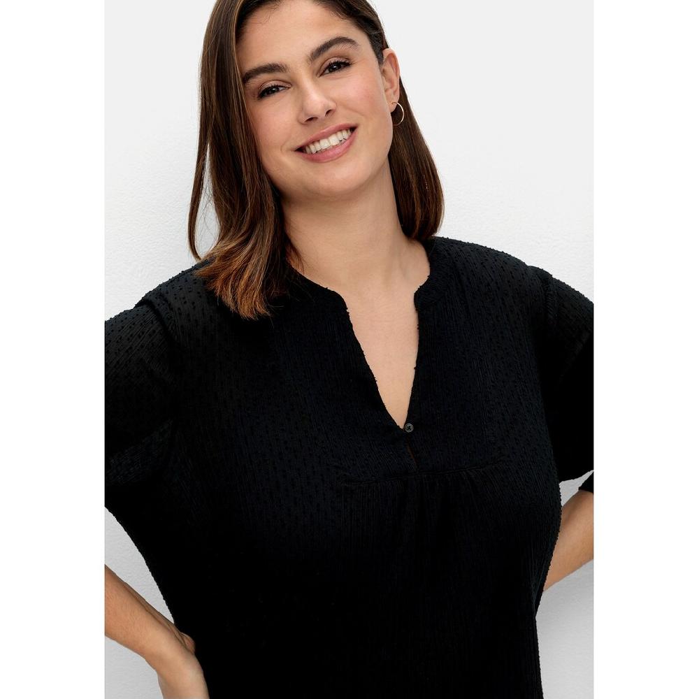 Sheego Tunika »Große Größen« In Crinkle-Optik Mit 3D-Punkten