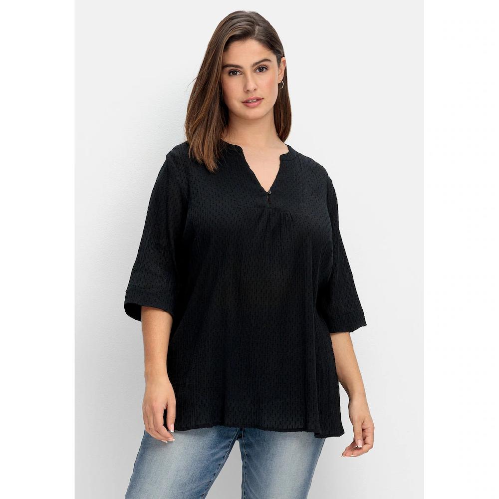 Sheego Tunika »Große Größen« in Crinkle-Optik mit 3D-Punkten