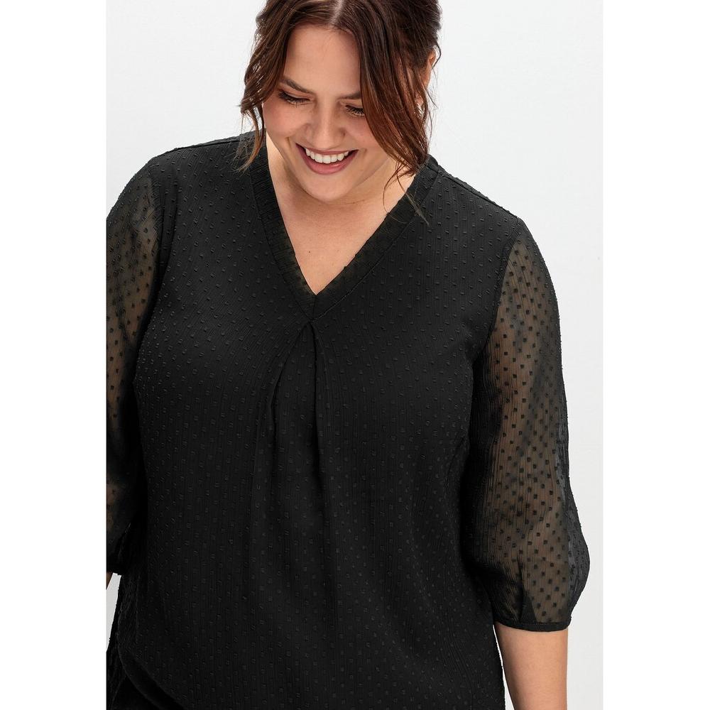 Sheego Tunika »Große Größen« Mit Chiffon-Ärmeln Und Eingewebtem Muster