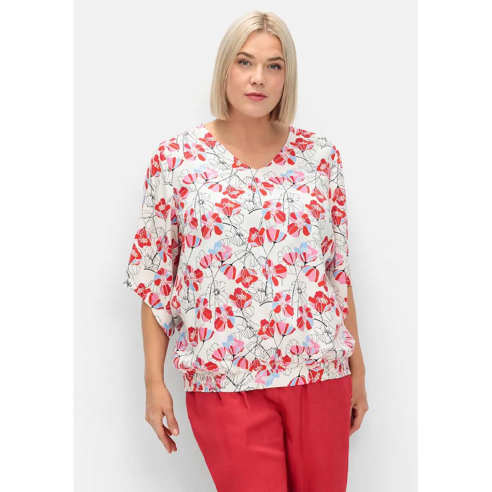 Sheego Tunika »Große Größen« mit Flügelärmeln und Smokbund